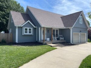 Lee's Summit home with newly installed siding & gutters