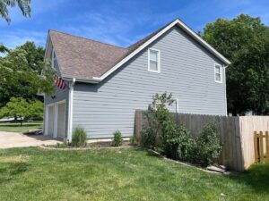 Lee's Summit home with newly installed siding & gutters