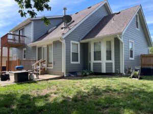 Lee's Summit home with newly installed siding & gutters