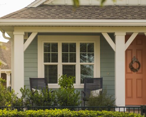 James Hardie siding installed on a home.