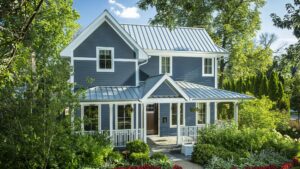 Hardie siding installed on a home.